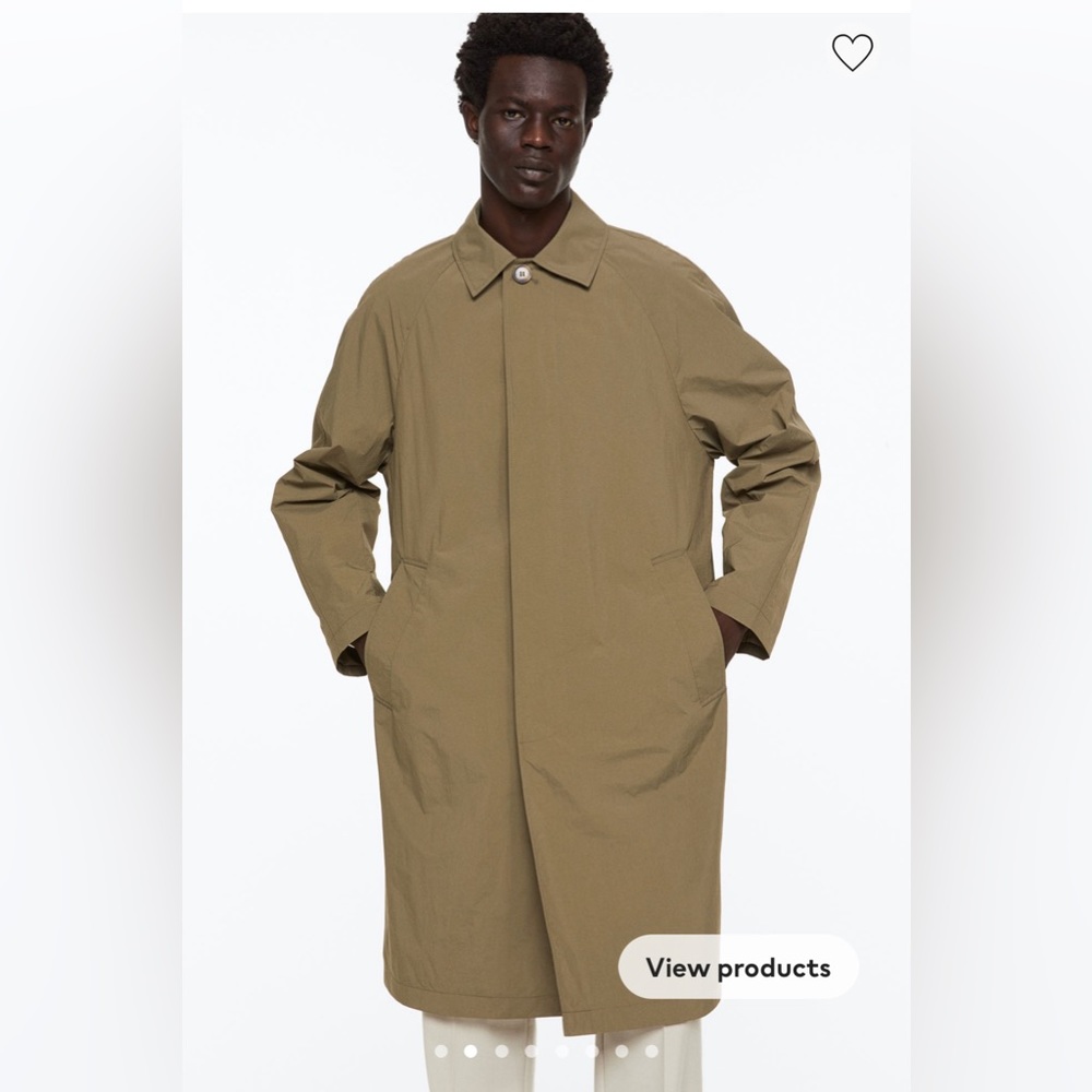Men’s sz M H&M trench Rain Coat
